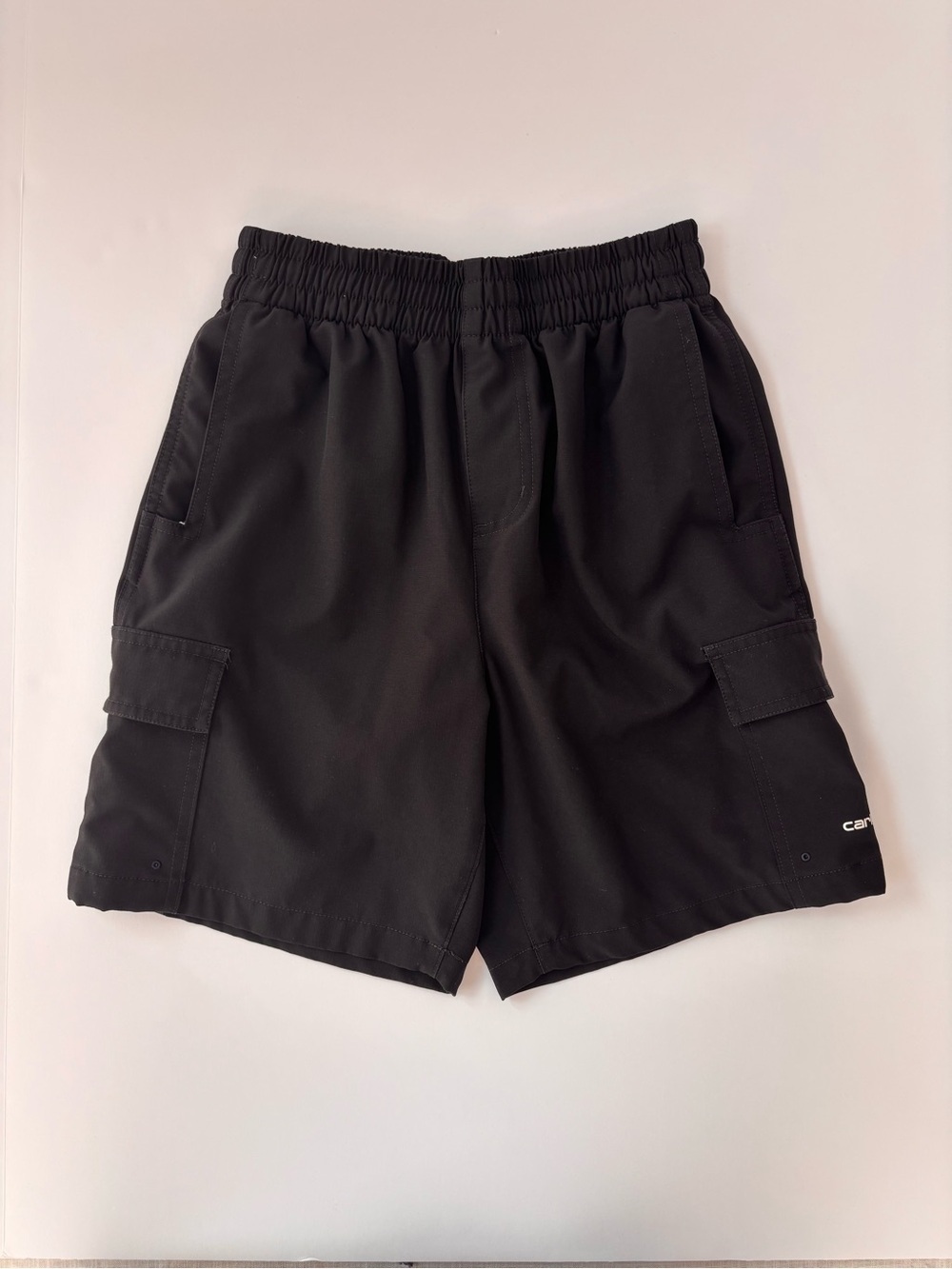 Carhartt Boys Black Cargo Shorts Size Medium 10-12 Ripstop Utility
